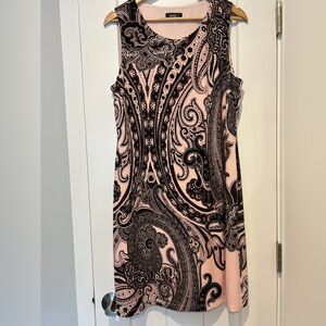 Tommy Hilfiger Paisley Black and Pink Midi Dress